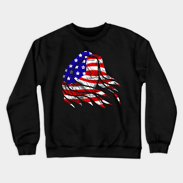 American Woman Crewneck Sweatshirt by Not Meow Designs 